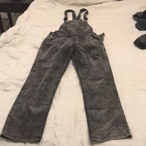 American eagle gray overalls
